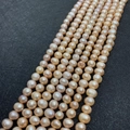 Strands of natural pink freshwater pearls with high luster for DIY jewelry making - 3-4mm / Pink