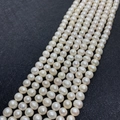 Strands of white AA grade freshwater pearls for DIY jewelry making necklace and bracelet - 3-4mm / White
