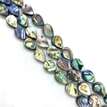 Perles en nacre d'abalone en forme de goutte aux reflets arc-en-ciel pour bijoux DIY - Forme de Goutte d'Eau (Très Petite)