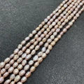 Natural light purple freshwater pearl beads in baroque rice shape for DIY jewelry making - 4-5mm (10g) / Purple