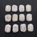 Irregular baroque freshwater pearl beads 14x20mm with iridescent white luster for DIY jewelry - Rectangular Baroque Pearl