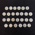 Natural freshwater shell A-Z alphabet beads for jewelry making with gold-plated metal inlay - Random Color