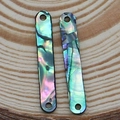 Rectangular abalone shell charms with iridescent texture for DIY jewelry making - 043 Abalone Shell Rectangle 4x25mm