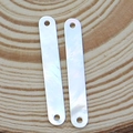 Rectangle natural mother of pearl shell charms with iridescent texture for jewelry - 043 White Shell Rectangle 4x25mm