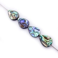 Polished natural abalone shell teardrop beads with iridescent luster for DIY jewelry - 8X12mm