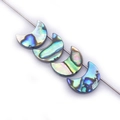 Natural abalone shell crescent moon beads with colorful iridescent finish for DIY jewelry - Crescent Moon / 8X10mm