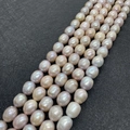 Strand of natural freshwater irregular pearls in soft pink and purple tones for DIY jewelry - 5-6mm 18g / Purple