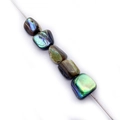 Natural iridescent abalone shell beads in irregular shapes for DIY jewelry making - Irregular / 8X10mm