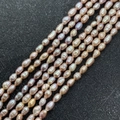 Natural freshwater rice pearls in purple and pink shades for DIY jewelry making - Purple / Small