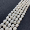 5-7mm natural freshwater white rice pearls strands with high luster for DIY jewelry making - 5-6mm 18g / White