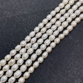 Natural white freshwater rice pearls strands with high luster for DIY jewelry making - 3-4mm / White
