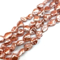 Macro shot of metallic pink irregular shell beads for DIY jewelry necklace accessories - No.9 (Metallic Pink)