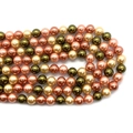 Mixed color 6-12mm imitation pearl beads in pink, olive green and champagne for DIY jewelry - 10mm / No. 1