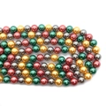 Perle finte dai colori misti rosa, verde, oro e argento per la creazione di gioielli fai da te - Taglia 12
