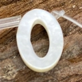 Natural sea shell 6x10mm oval beads with hammered texture for DIY necklace jewelry - Number 0 / 6x10mm, 1g