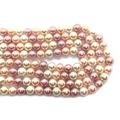 Filo di perle finte rotonde rosa e bianche per accessori per la creazione di gioielli - Misura 5