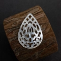 Pendentif creux en forme de larme en nacre irisée pour la création de bijoux DIY - N°12 25x35mm