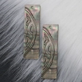 Rectangular black shell charms with iridescent tribal carvings for DIY jewelry making - Rectangle