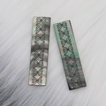 Carved black shell rectangular pendants with floral patterns for DIY jewelry making - Rectangle