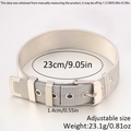 Detailed view of adjustable stainless steel mesh bracelet with dimensions and pin buckle - Strap Style 1 (23*1.4cm)