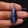 Handgefertigter Lapislazuli-Anhänger in Tropfenform mit Goldrand für DIY-Schmuck - Lapislazuli