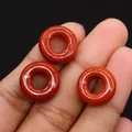 Polierte rote Jaspis Quarz Donut Perlen für handgefertigte DIY Schmuck Halsketten - 16mm / Roter Jaspis