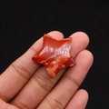 Red jasper star stone carving with natural textures for DIY jewelry and decor - 30mm (Thickness 8mm) / Red Jasper