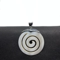 Natural white freshwater shell pendant with spiral hollow round design for DIY jewelry - 45mm / No.1 Spiral Pattern Style (1014-B210215013)