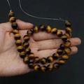 Mix color round glass tiger eye beads for handmade DIY necklaces and bracelets - No. 5 (Golden Brown)
