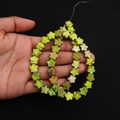 Detailed view of star-shaped imperial jasper beads in green and yellow for DIY jewelry - 10x10mm (4mm Thickness) / Yellow Green Marble (No. 9)