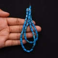 Macro shot of 4x8mm blue emperor stone cylinder beads for DIY jewelry making - 4x8mm / Blue Textured Color