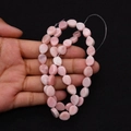 Gros plan de perles gouttes d'eau en pierre naturelle rose pour bijoux faits main - 8x10mm (Épaisseur 4mm) / Opale rose