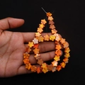 Perline di pietra imperatore a forma di stella giallo arancio con trame naturali - 10x10mm (Spessore 4mm) / Giallo Arancio Venato (No. 1)