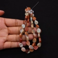 Détail macro de perles en pierre naturelle en forme de goutte pour bijoux DIY - 8x10mm (Épaisseur 4mm) / Pierre de Shoushan
