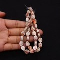 Gros plan de perles de marbre naturel en forme de goutte pour la création de bijoux - 8x10mm (Épaisseur 4mm) / Taille 12