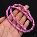 Perline disco in pietra imperatore viola con trama marmorea per creazione gioielli - 6x6mm (Spessore 2mm) / N. 6 (Marmo Rosa Viola)