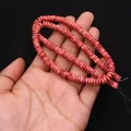 Perline distanziatrici in pietra imperiale rosa e rossa per bracciali DIY - 6x6mm (Spessore 2mm) / N. 8 (Venatura Rosso Scuro)