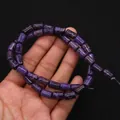 Perles cylindriques en charoïte violette naturelle pour la création de bijoux DIY - 6x10mm, 24g / N°9 (Couleur Charoïte)
