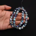 Star-shaped natural emperor stone beads with blue and brown irregular marble textures - 10x10mm (4mm Thickness) / Blue White Retro Texture (No. 10)