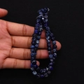 Perle quadrate in pietra naturale blu scuro marmorizzato per creazione gioielli DIY - 5mm / Motivo Marmo Blu Scuro (N. 1)