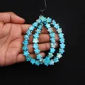 Sky blue star shaped turquoise beads with brown mineral veins for DIY jewelry making - 10x10mm (4mm Thickness) / Sky Blue Brown Texture (No. 17)