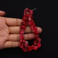 Perles plates en jaspe impérial rouge foncé pour la création de colliers DIY artisanaux - 8x10mm (Épaisseur 4mm) / Taille 6