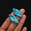 Marquise cut turquoise imperial stone pendants with natural spotted texture for jewelry - Mottled Lake Blue Style (No. 1)