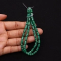 Perline a tubo in pietra imperiale verde 4x8mm con motivi a strisce per gioielli fai-da-te - 4x8mm / Strisce Verde Scuro