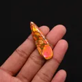 Waterdrop-shaped colorful imperial stone pendant with natural texture and single hole - Orange Yellow Red Green Multicolor Style (No. 2)