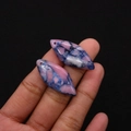 Pink and blue imperial jasper stone rhombus pendants for handmade DIY jewelry crafting - Pink & Blue Mottled Style (No. 4)