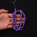 Perle imperiali viola a forma di botte per la creazione di gioielli fai da te - 8X10mm / Viola Venato Marrone (N. 8)