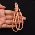 Perle a tubo cilindrico in pietra imperiale rosa corallo per accessori gioielli DIY - 4x8mm / Colore Corallo Rosa Arancio