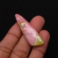 Pink dyed imperial turquoise irregular drop pendant 13x45mm for DIY jewelry making - 13x45mm / Pink with Green and Yellow Texture