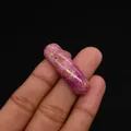 Cylindrical pink emperor stone bead pendant with natural mottled texture for DIY jewelry - Cylindrical Curved Style / No. 22 (Rose Purple Brown)